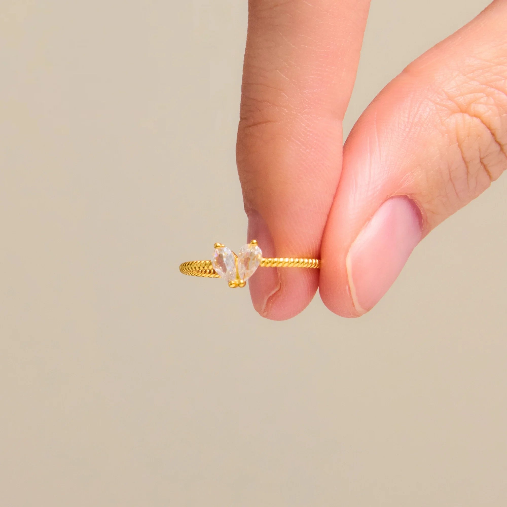 To My Bestie - Diamond Heart Ring