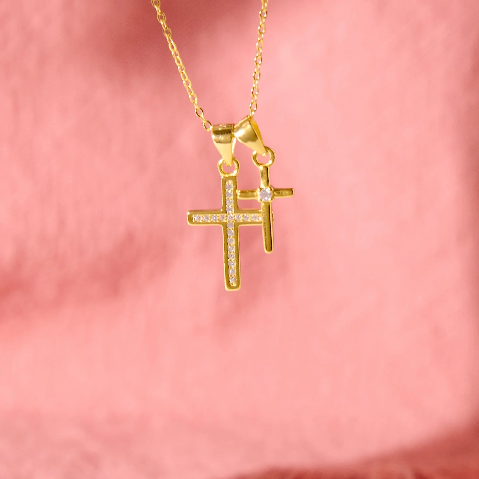 God's Plan - Double Cross Necklace
