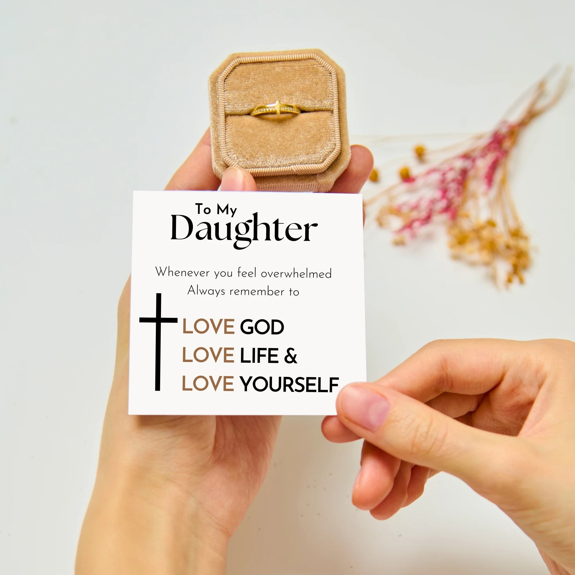 To My Daughter - Love & Faith Ring