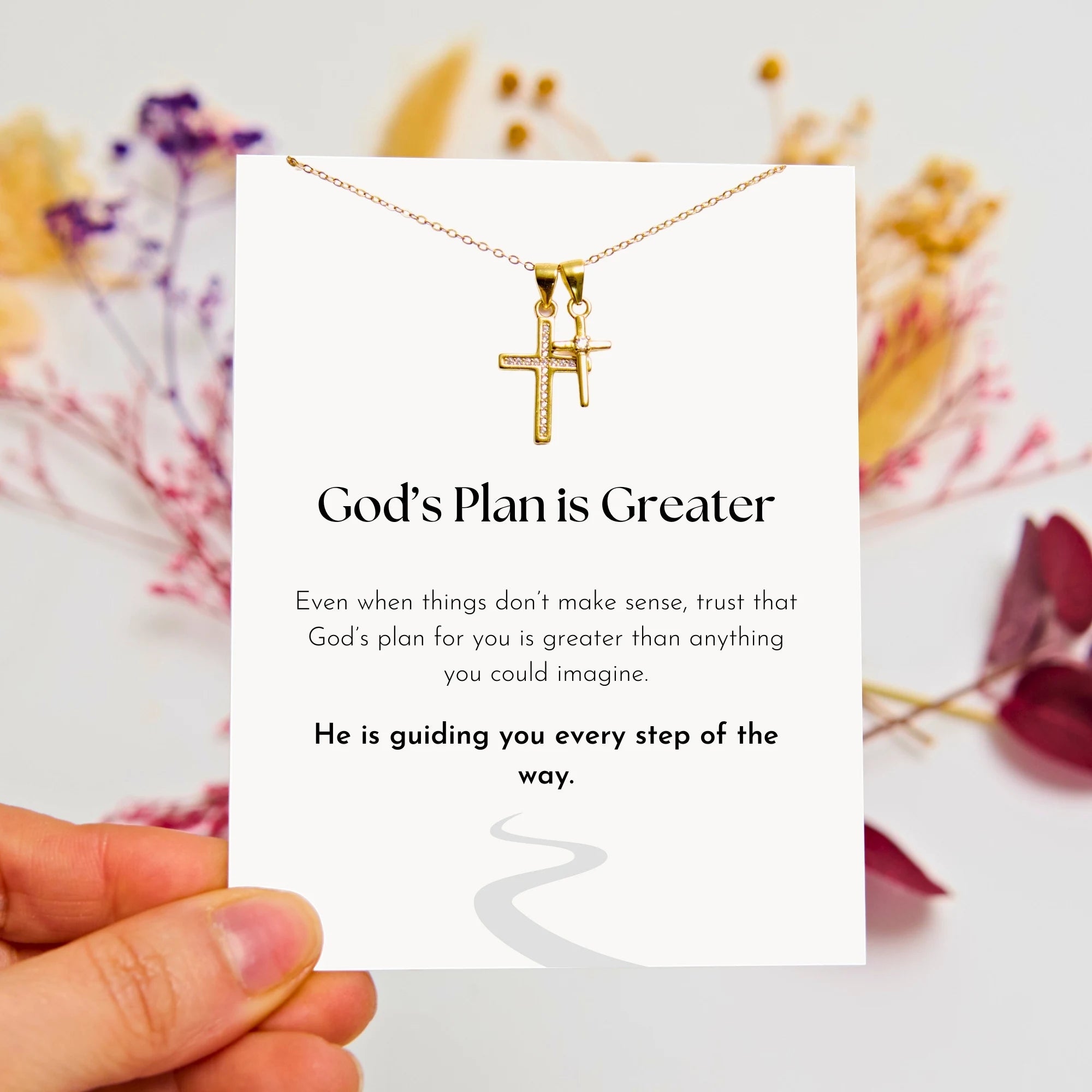 God's Plan - Double Cross Necklace