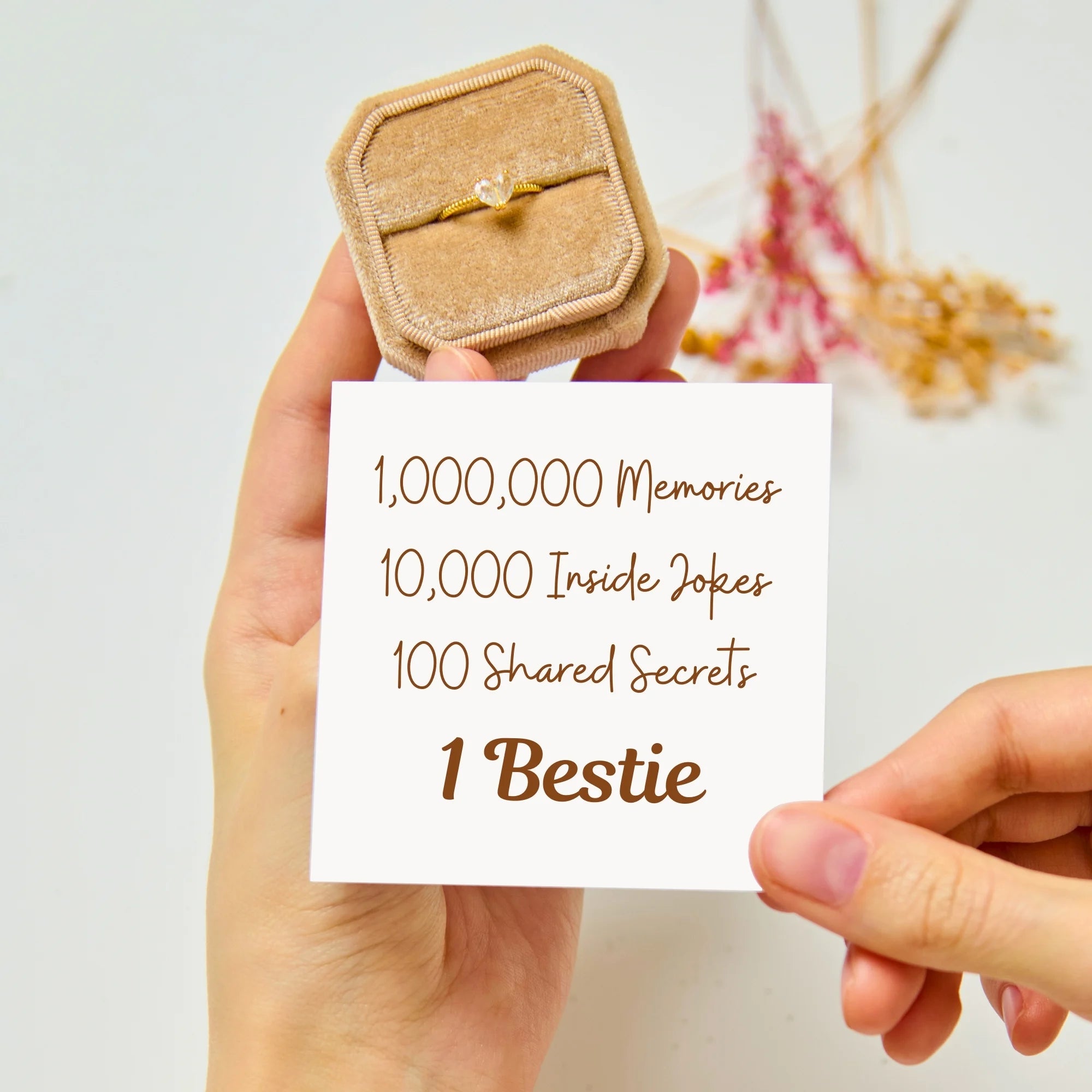 To My Bestie - Diamond Heart Ring