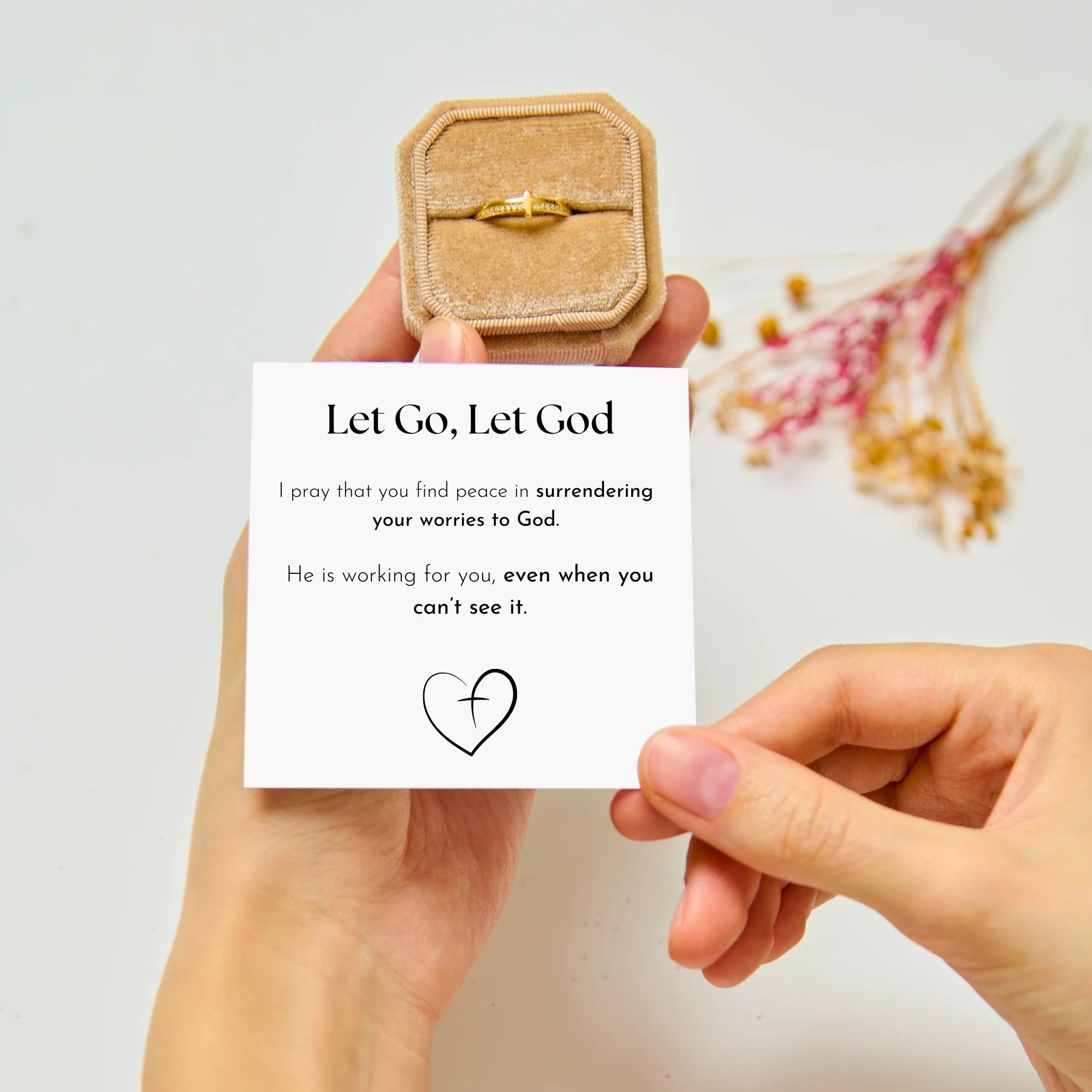 Let Go, Let God - Cross Band Ring
